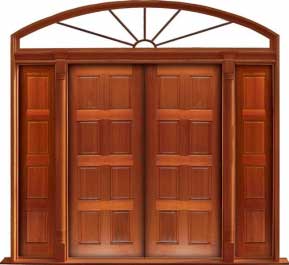 8 panel: double door + sidelight on left