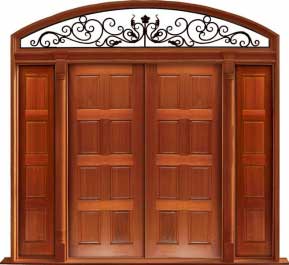 8 panel: double door + sidelight on left