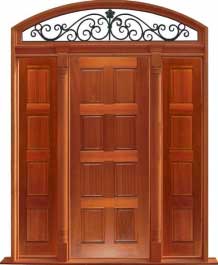 8 panel: single door + sidelight on left