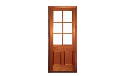 provincial 6 light: door in frame